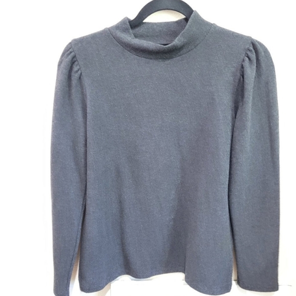MADEWELL Mock neck, Puffed Sleeve Sweater. WOMENS Small - Picture 6 of 10